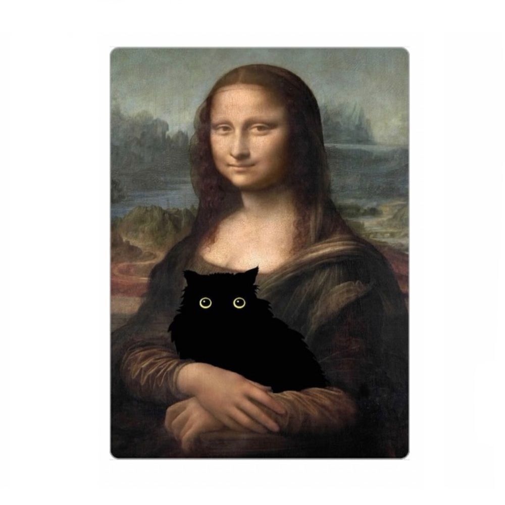 Mona Lisa Black Cat Magnet